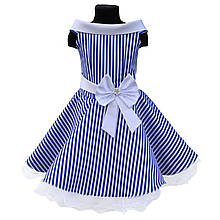 Ошатне пишне плаття в ретро стилі в смужку для дівчинки "Стиляги".