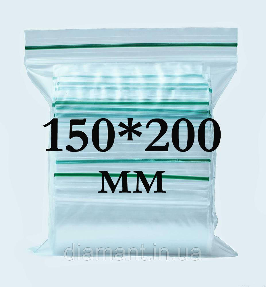 Пакети із замком Zip-Lock 150*200 мм (100 шт.), фото 1