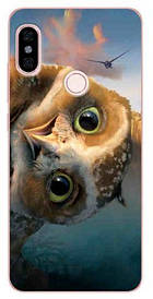 Силіконовий чохол для Xiaomi Redmi Note 6 pro з малюнком сова політ