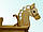 Гойдалка HEGA дерев'яна Конячка яскрава з розписом з усіх сторін, фото 5