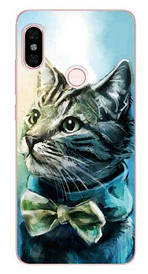 Силіконовий чохол для Xiaomi Redmi Note 6 pro з малюнком кіт у метелику