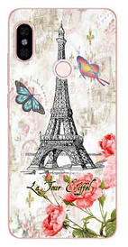 Силіконовий чохол для Xiaomi Redmi Note 6 pro з малюнком ейфелева вежа