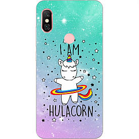 Оригінальний Бампер силіконовий для Xiaomi Redmi Note 6 pro з картинкою єдиноріг