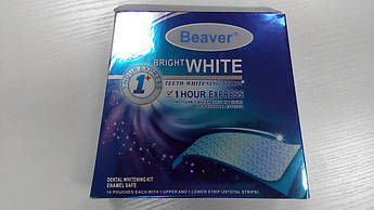 Смужки для відбілювання зубів Beaver Bright White 1-Hour Express