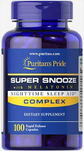 Супер сон із Мелатоніном, Super Snooze with Melatonin, Puritan's Pride, 100 капсул, фото 2