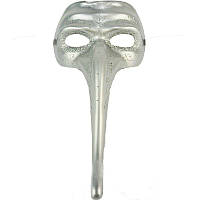 Венеціанська маска Доктор Чума срібло
