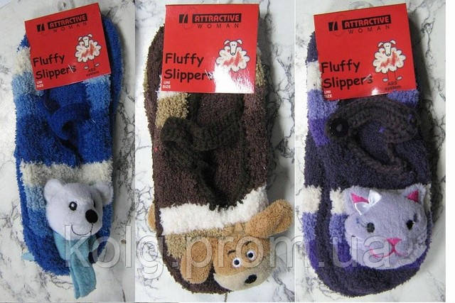 Шкарпетки — капці жіночі FLUFFY SLIPPERS