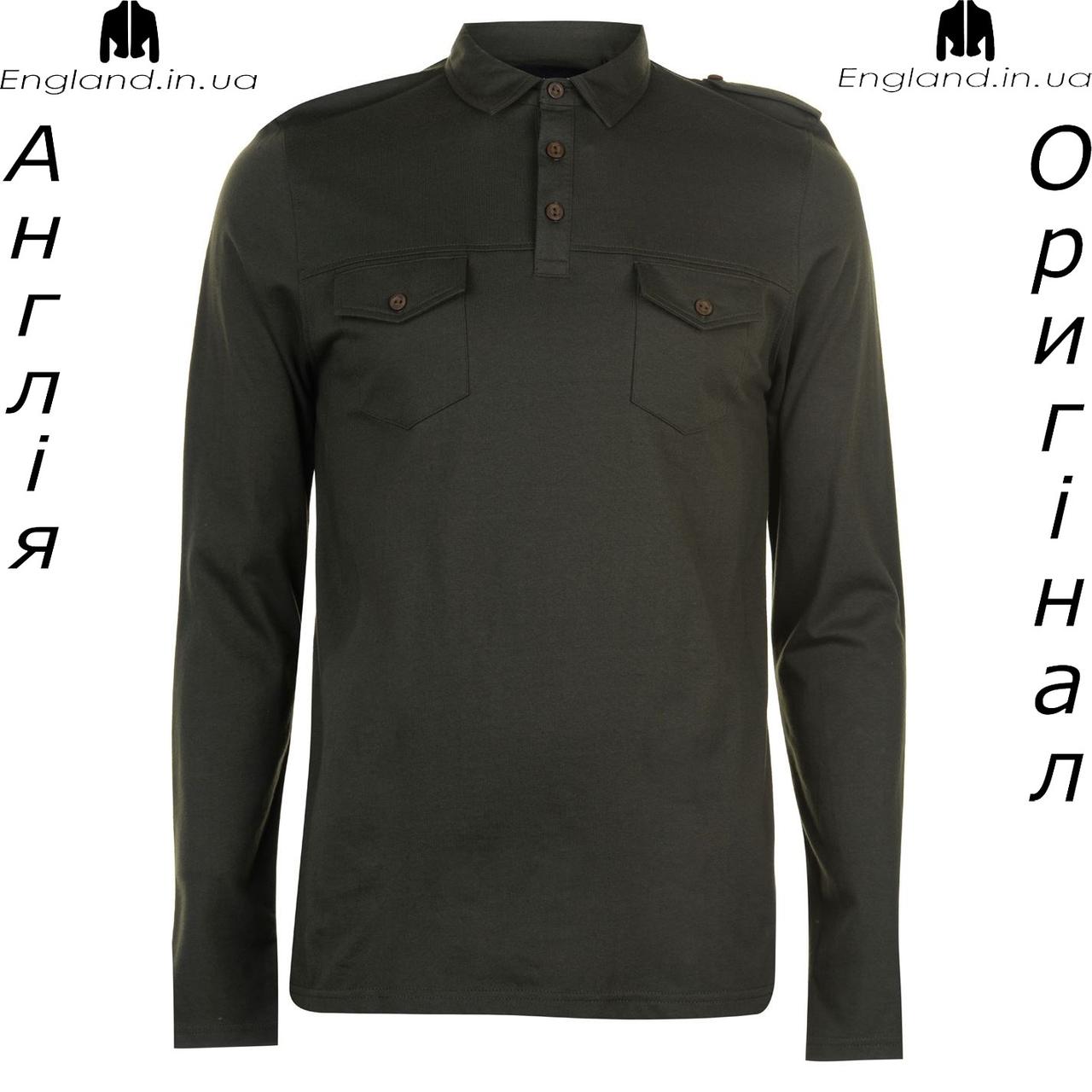 Розпродаж ! Розмір XL (наш 52й) - Поло чоловіча Firetrap з Англії - на довгий рукав, фото 1