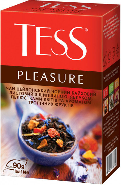 Чай черный с тропическими фруктами TESS Pleasure 90 гр.