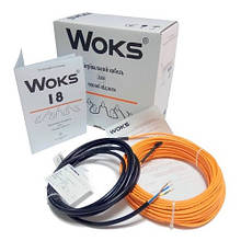 Двожильний нагрівальний кабель Woks-18 220W (12м)