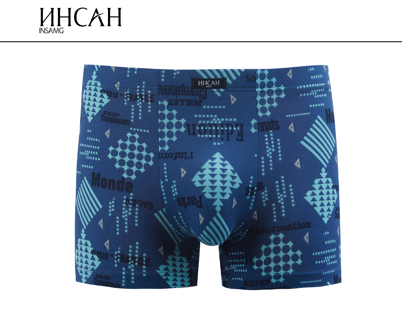 Чоловічі боксери стрейчеві з бамбука Марка "ІНСАН" Арт.INS-18124