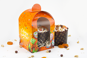 Коробка "Паляниця"0056-о1 Великдень, розмір: 160*160 мм, висота - 240 мм