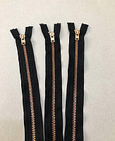 Блискавка металева чорна YKK, 60 см рознімна тип 4 для пошиття одягу, сумок, чохлів чудової якості