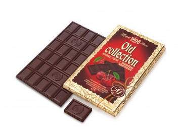 Шоколад OLD Collection гіркий зі шматочками вишні 200 г/16шт (ХКФ)