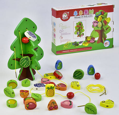 Дерев'яна шнурівка Фруктове дерево, фото 1