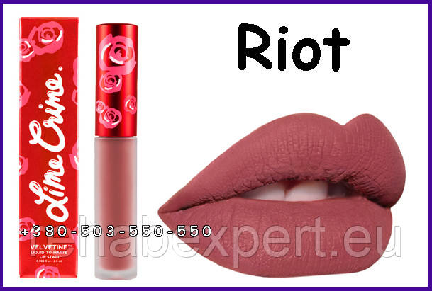 Lime Crime Lipstick Velvetines Riot - Muted Red