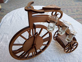 Мінібар Велосипед із годинником і рюмками, фото 2