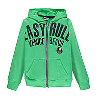 Толстовка з капюшоном на блискавці для хлопчика Mek 191MHFC003-954 салатовий 152, 170