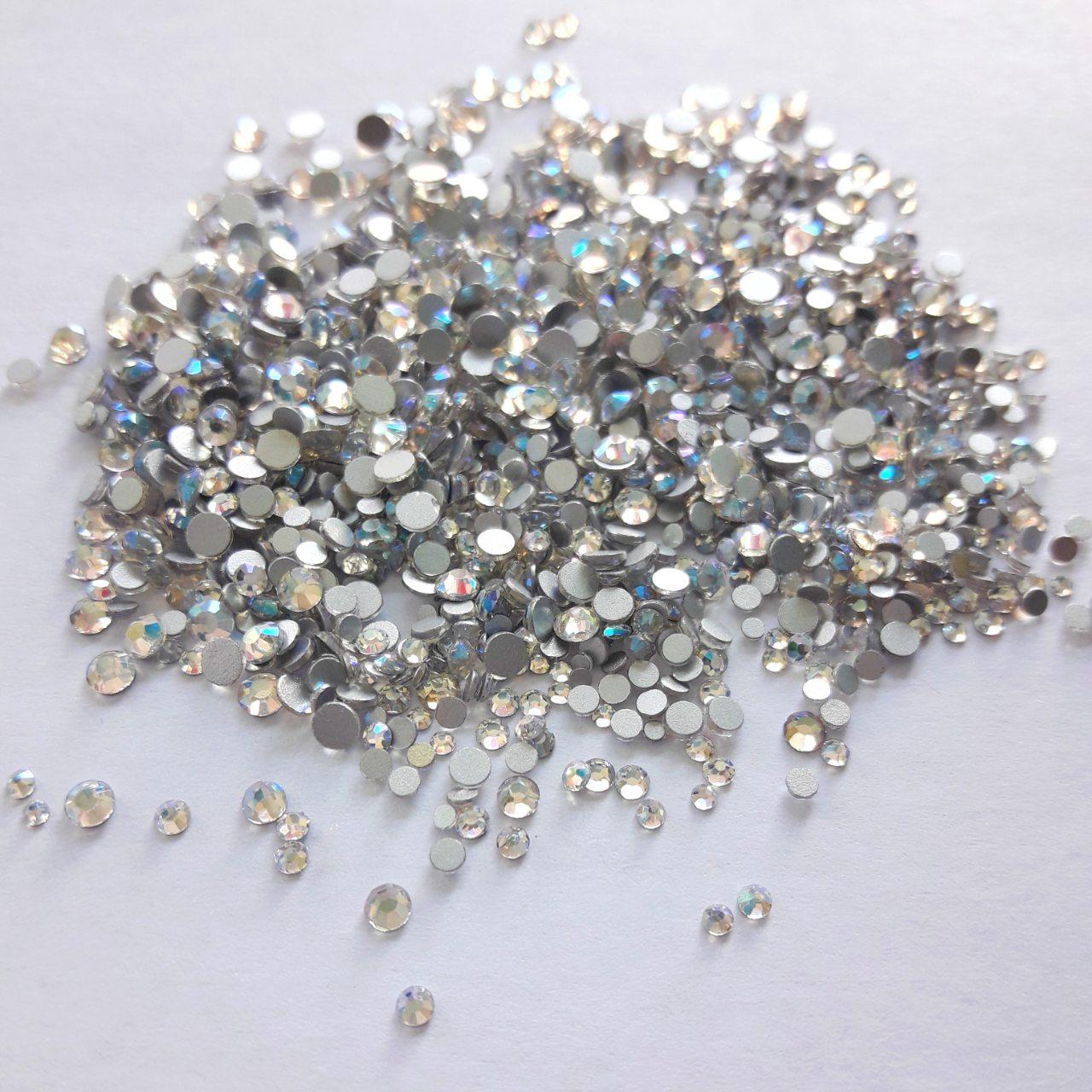 Скляні стрази для декору нігтів 1800 шт