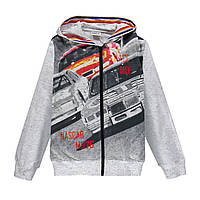 Толстовка з капюшоном на блискавці для хлопчика MEK 191MHFC004-900 сірий 170