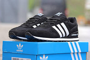 Підліткові кросівки Адідас, Adidas чорні з білим 36, фото 3