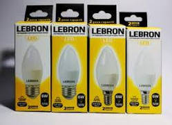 LED Лампа LEBRON 6W Е14 L-С37 3000K 480LM 00-10-37 м'яке світло свічки