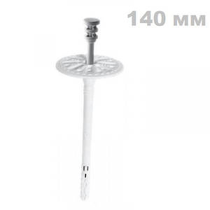 Дюбель для пінополістиролу 10x140 мм з пластмасовим підсиленим цвяхом з коротким розпором Wert-Met