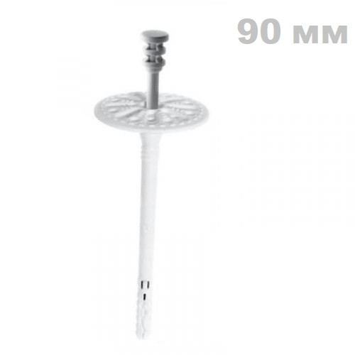 Дюбель для пенопласта 10х90 мм с пластиковым армированным гвоздем с короткой распорной базой Wkret-Met - фото 1 - id-p937049652