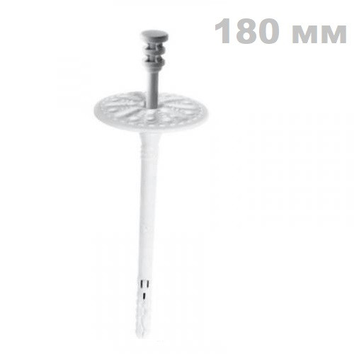 Дюбель для пенопласта 10х180 мм с пластиковым армированным гвоздем с короткой распорной базой Wkret-Met - фото 1 - id-p937052869