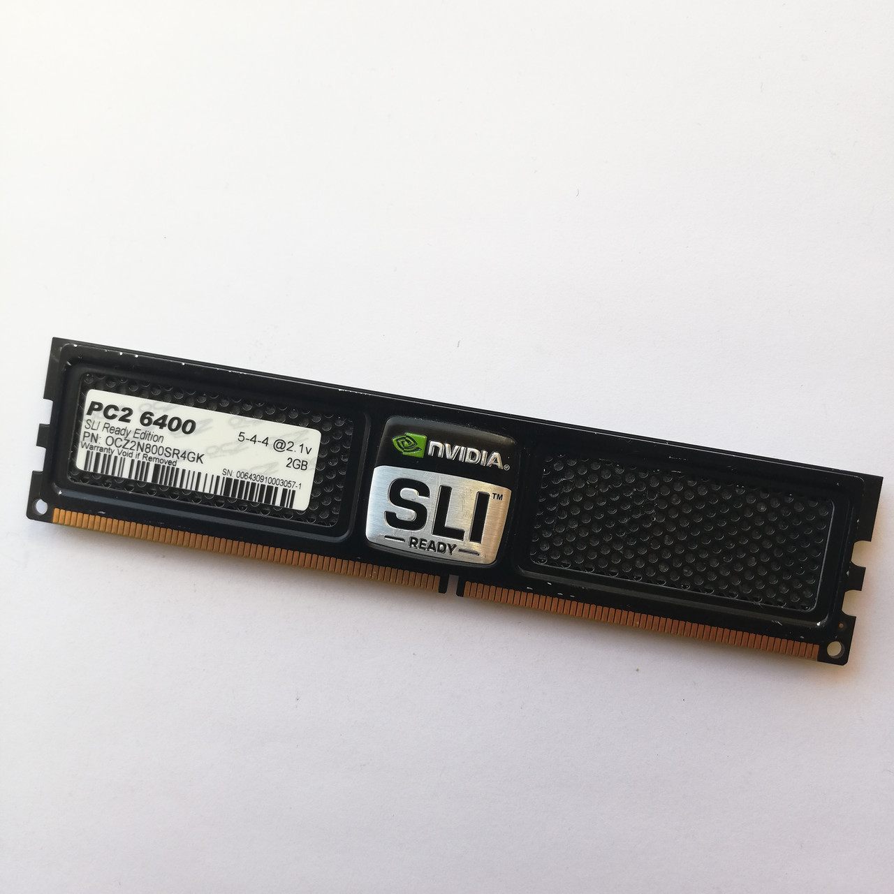 Ігрова оперативна пам'ять OCZ SLI-Ready DDR2 2Gb 800MHz PC2 6400U CL5 (OCZ2N800SR4GK) Б/В