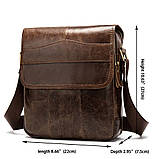 Сумка шкіряна чоловіча. Барсетка з натуральної шкіри МVА (коричнева), фото 7