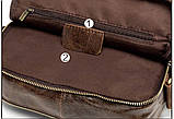 Сумка шкіряна чоловіча. Барсетка з натуральної шкіри МVА (коричнева), фото 8