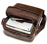 Сумка шкіряна чоловіча. Барсетка з натуральної шкіри МVА (коричнева), фото 10