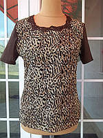 (48/50р) Стрейчевая футболка туника блузка майка тигровая