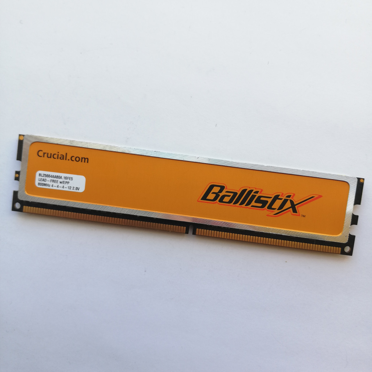 Оперативна пам'ять Crucial Ballistix DDR2 2Gb 800MHz PC2 6400U CL4 (BL25664AA80A.16FE5) Б/У