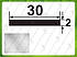 Алюмінієва смуга (шина) довжина 3,0 м 30х2, Без покриття, фото 2