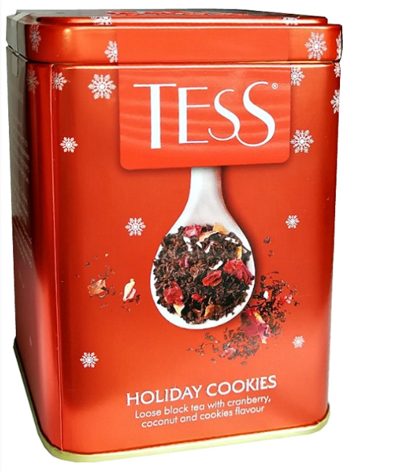 Чай черный с клюквой TESS Holiday Cookies 110 гр.