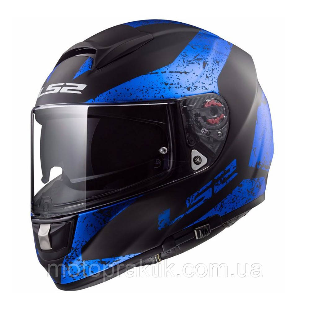 LS2 FF397 VECTOR FT2 SIGN, MATT BLACK BLUE, XXS Мотошолом інтеграл