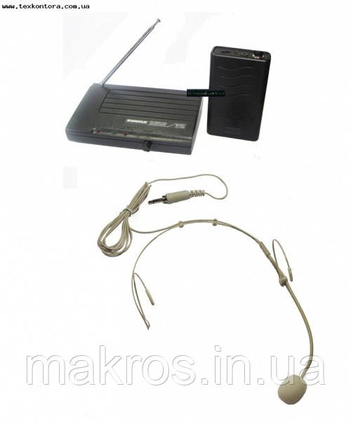 Мікрофон з оголовьем тілесного кольору SHURE VHF 200head (SHURE) радіомікрофон
