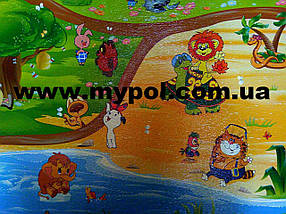 Дитячий килимок 3*1.2 м товщ, 8 мм, Кіндер-підлога, Союзмультфільм, Мадагаскар, теплий, фото 3