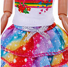 Костюм майка та спідниця барвисті для ляльки Барбі, фото 2