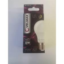 LED Лампа VELMAX 10W E27 3000K 950LM V-A60 КУТ 240 ° 00-20-11 м'яке світло куля