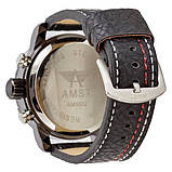 AMST 3022P Black-Red Fluted Wristband, фото 2