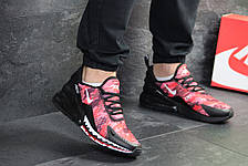 Чоловічі кросівки Nike Air Max 270,сітка, червоні з чорним, фото 2