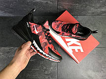 Чоловічі кросівки Nike Air Max 270,сітка, червоні з чорним, фото 3