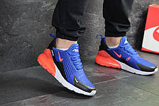 Чоловічі кросівки Nike Air Max 270,сітка,сині з помаранчевим, фото 2