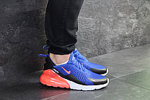 Чоловічі кросівки Nike Air Max 270,сітка,сині з помаранчевим, фото 2