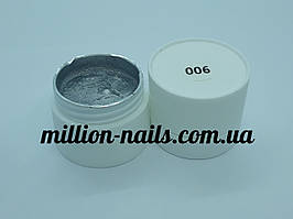 Гель-фарба для нігтів UK.Nail №06 колір срібло 7 грам