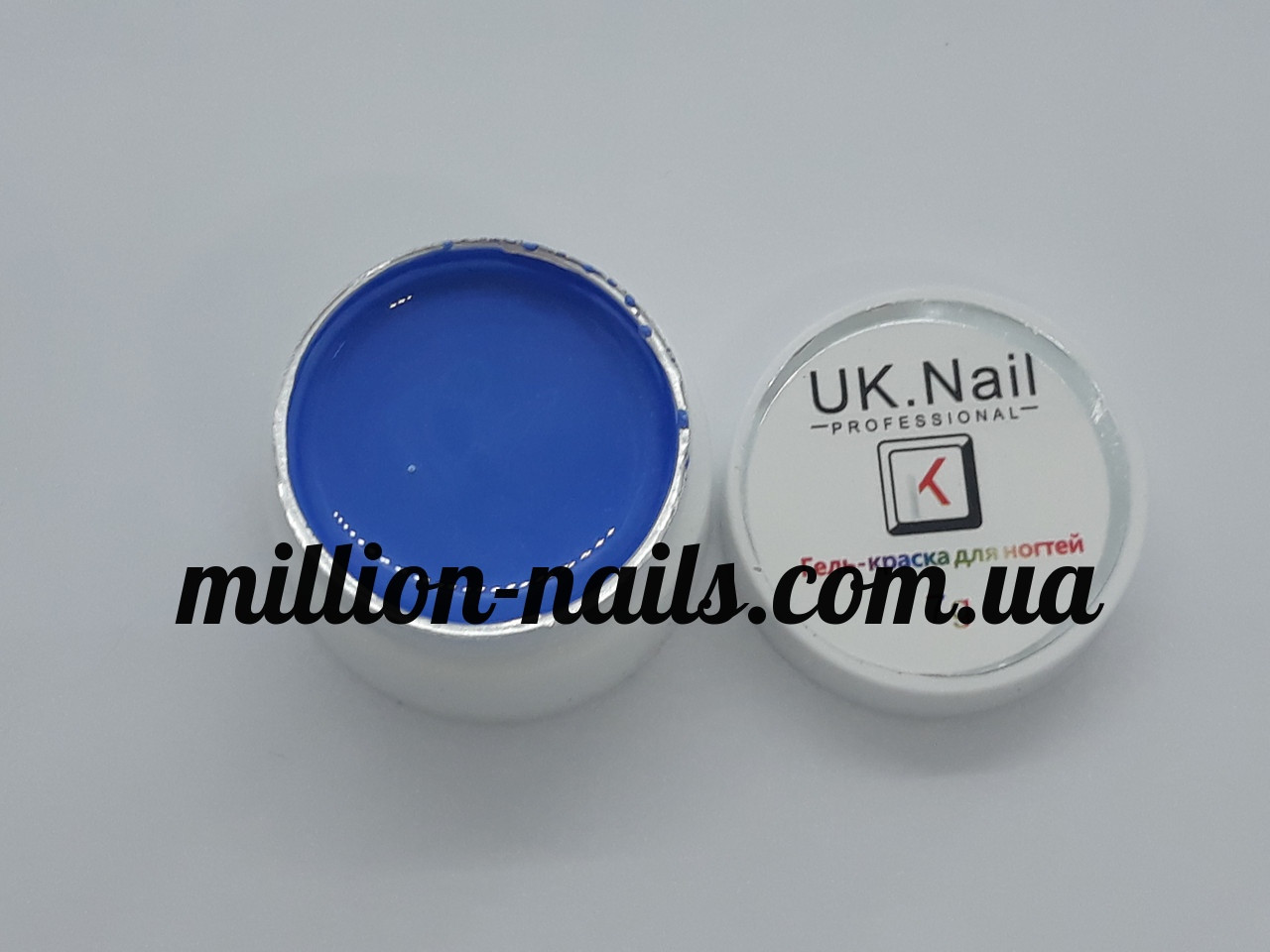 Гель-фарба для нігтів UK.Nail №08 колір блакитний 7 грам