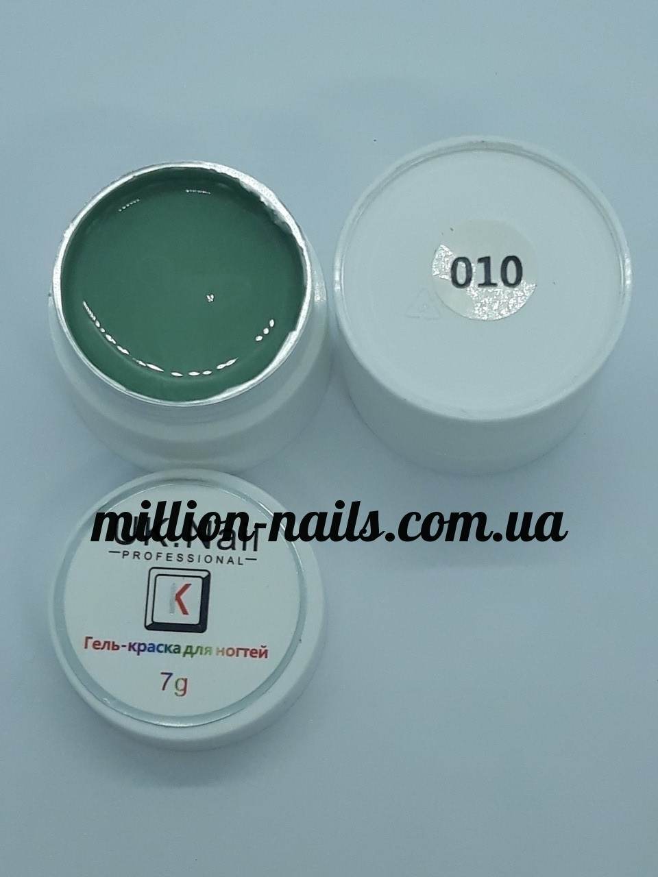 Гель-фарба для нігтів UK.Nail №10 колір морська хвиля 7 грам